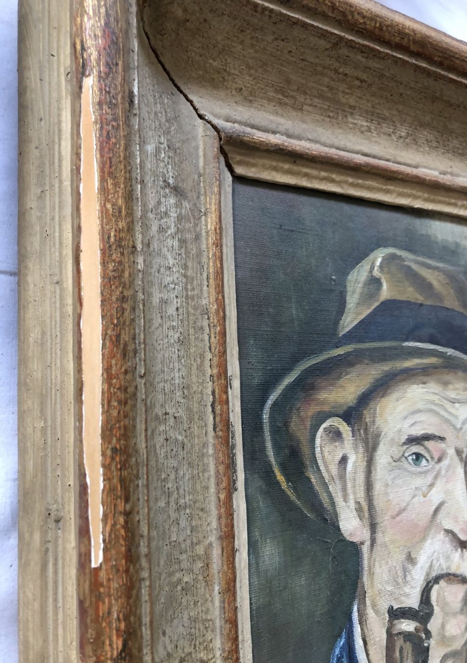 Dipinti: Ölgemälde - "Alter Mann mit Pfeife" - signiert K.Berger – Usato da Schaffhausen venduto da durruti 6