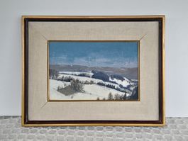 Ölbild - Landschaft Luterbachgraben - Hans Scheitlin Worb