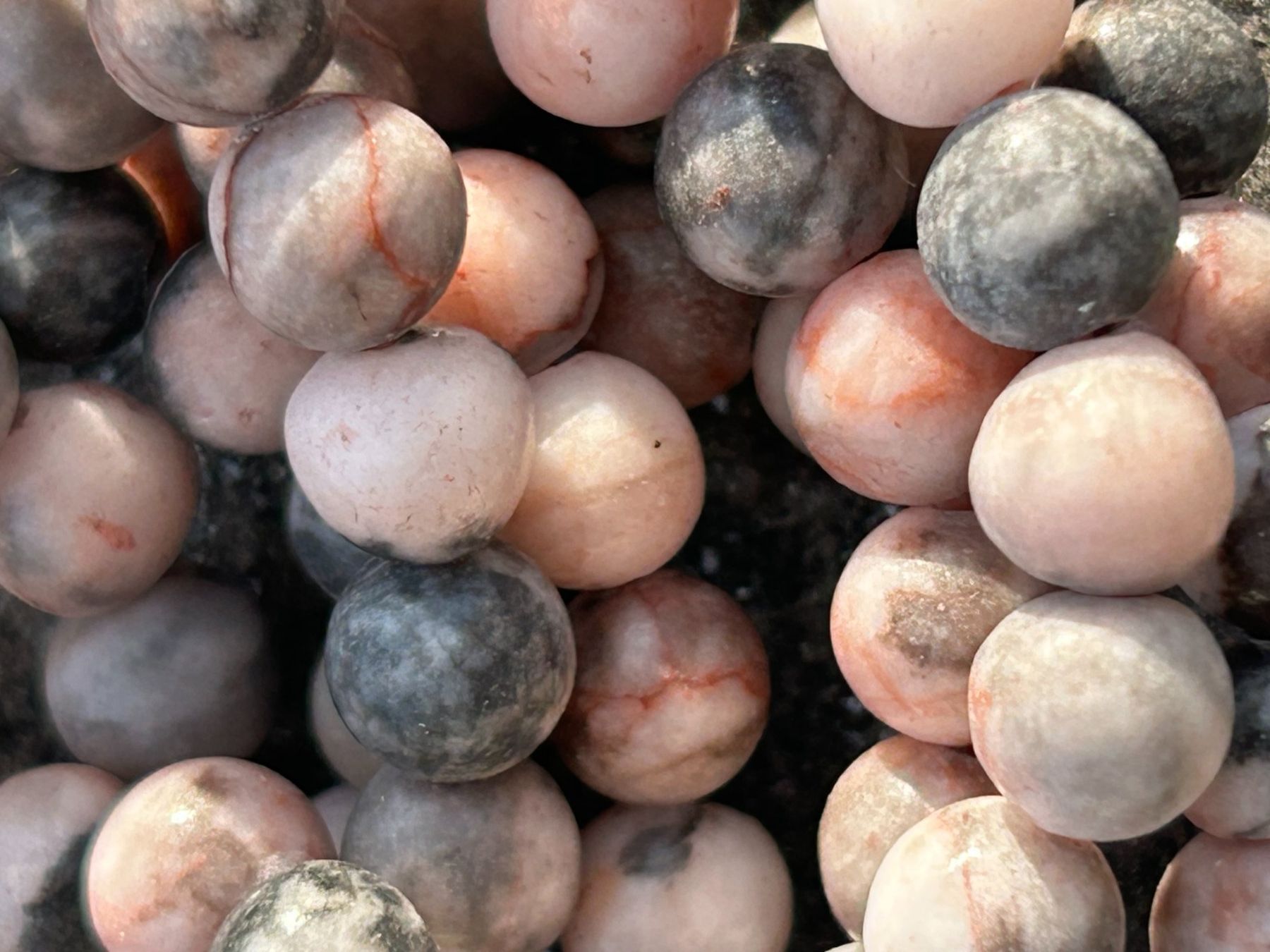 Pietre preziose: Strang echte pink zebra beads 6 mm – Nuovo e nell'imballaggio originale da Niederrohrdorf venduto da Ytobi 1