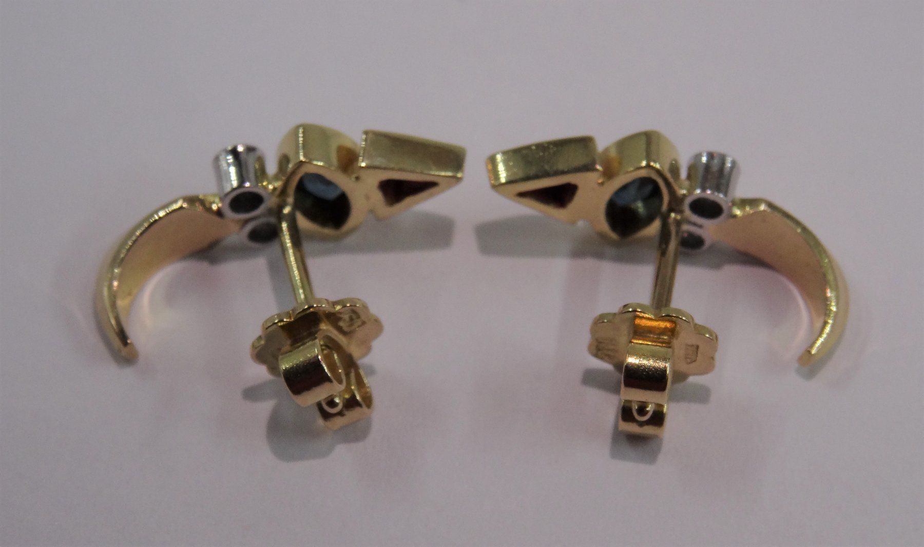 Bucherer Orecchini pendenti & Orecchini a lobo: Ohrstecker 750 Gold mit Edelsteinen NEU – Nuovo (secondo la descrizione) da Matten b. Interlaken venduto da kero71 6