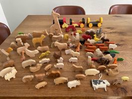 Holztierli Bauernhof und Zoo Holzspielsachen