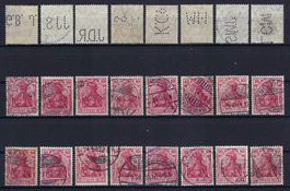 Germania Briefmarken 1900-1922 mit Perfin gest.