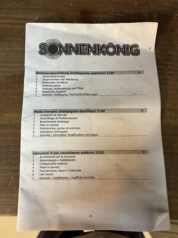 Radiatori: Sonnenkönig Terrassenheizer – Usato da Bottmingen venduto da Murtzli 3