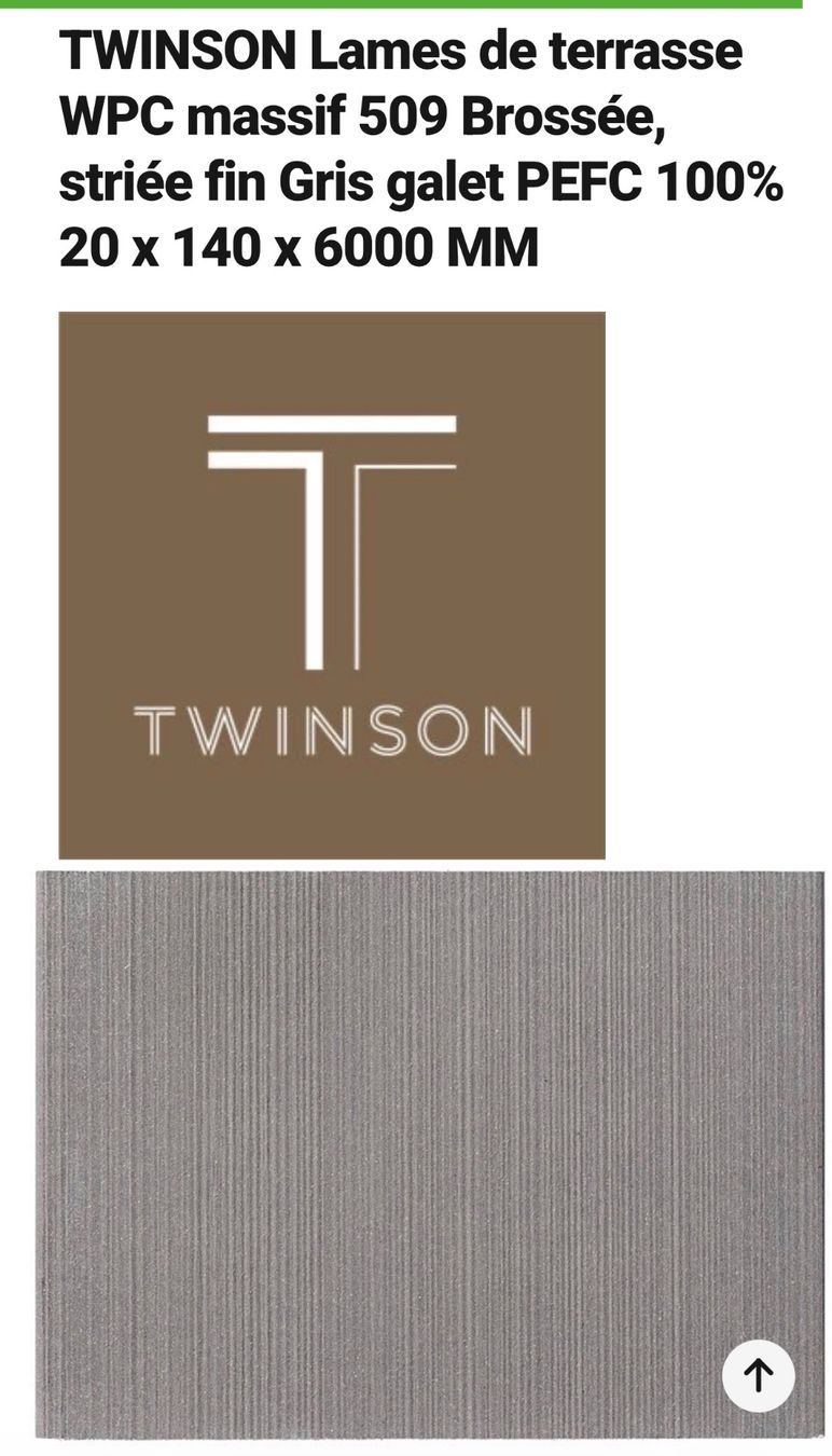 Alle Dekorationen: TWINSON Lames terrasse WPC 509, 30m2 – Gebraucht aus Tavannes von Danba03