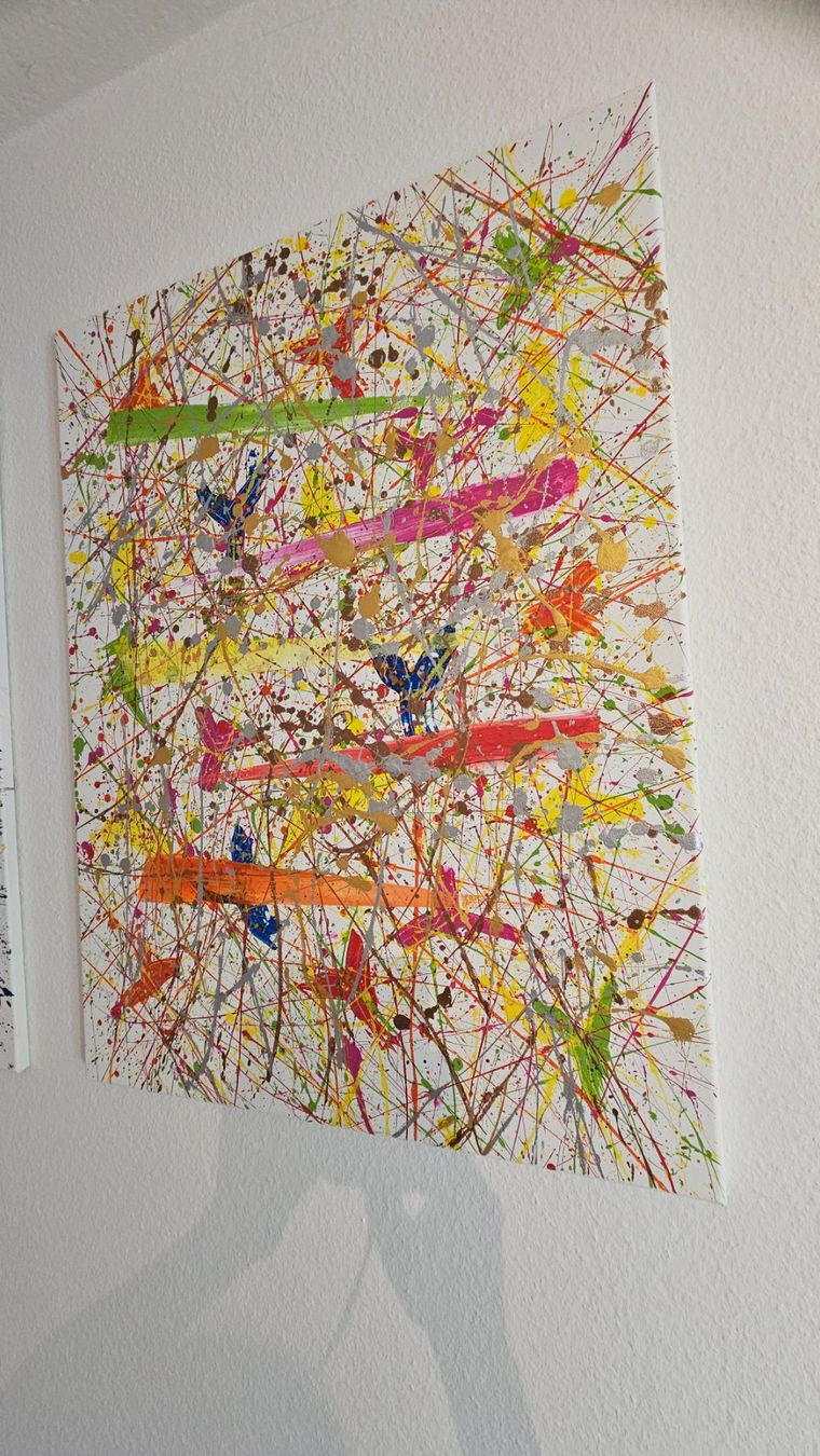 Dipinti: Tableau d'art sur moderne cubisme, abstrait, dripping – Nuovo (secondo la descrizione) da Le Locle venduto da fab_c9hh 1