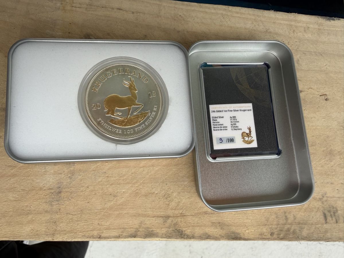 Alle Münzen: Krügerrand 1oz Feinsilber - 24k Gilded – Neu (gemäss Beschreibung) aus Niederrohrdorf von elmere