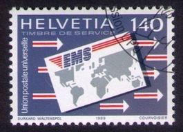 1989_DX 15_Dienstmarke UPU_Weltpostverein_EMS-Brief _ET