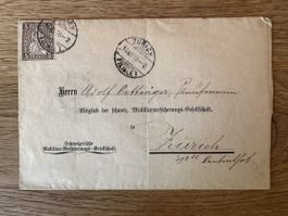 Schweiz - 1878 Dokument der Mobiliar Versichrungs Ges. mit s