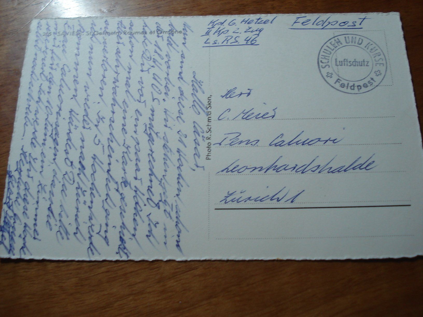 Cartoline postali: Saviese, St Germain, Roumas + Ormone, um 1950, Feldpost-o – Usato da Niederwil AG venduto da morostahu 1