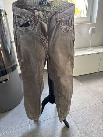 Cecil Damen Stoffhose Gr. 29, Khaki