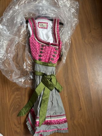 Dirndl Stockerpoint Modell Martina pink grün Grösse 34