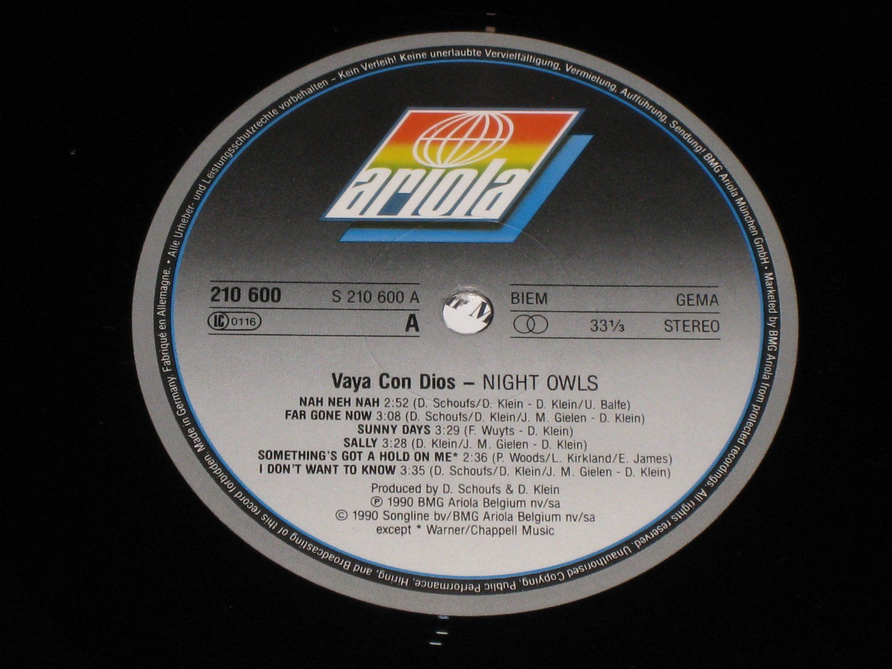 Dischi in vinile: LP - VAYA CON DIOS - NIGHT OWLS – Usato da Steckborn venduto da Quo7 1