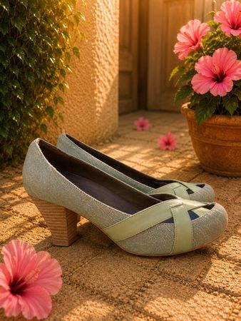 Think! Schuhe 39 Pumps mit Schimmer Stoff