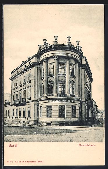 Cartoline postali: AK Basel, Partie vor der Handelsbank – Usato da Berlin venduto da bartko-reher