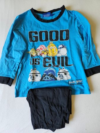 Langarm Pyjama Gr. 98 Angry Birds Star Wars