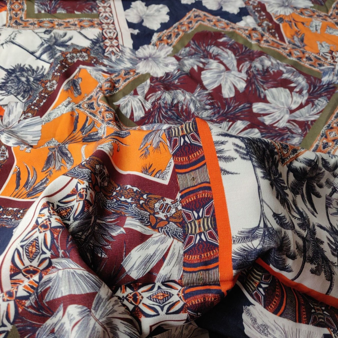 Tessuti: Ital. Viskose Stoff leicht 1.5x1.50m FancyJungle Patchwork – Nuovo (secondo la descrizione) da Lufingen venduto da Voyager7 7
