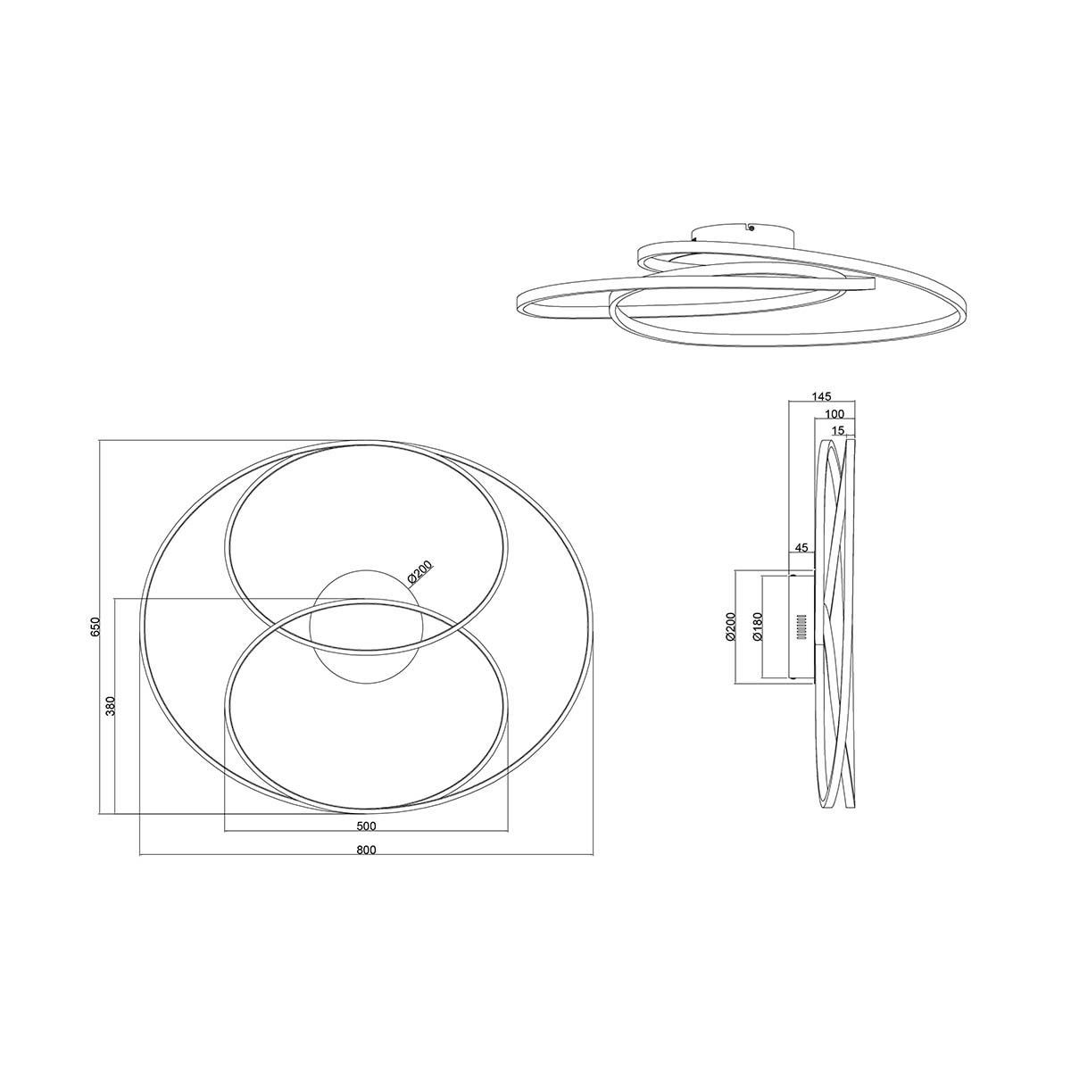 Lampadari & plafoniere: LED Deckenleuchte, Silber, Rund, 7000 Lm – Nuovo (secondo la descrizione) da Kreuzlingen venduto da Smart-Light 4