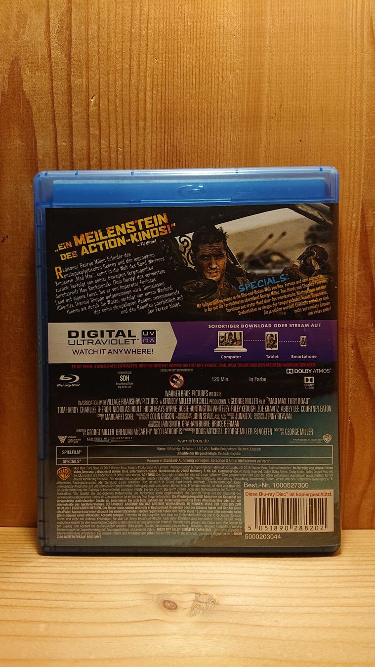 Tutti i DVDs: MAD MAX Fury Road Blu-Ray – Usato da Wilderswil venduto da Exebub 1