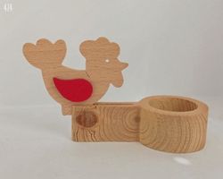 Eierbecher Huhn  aus Holz