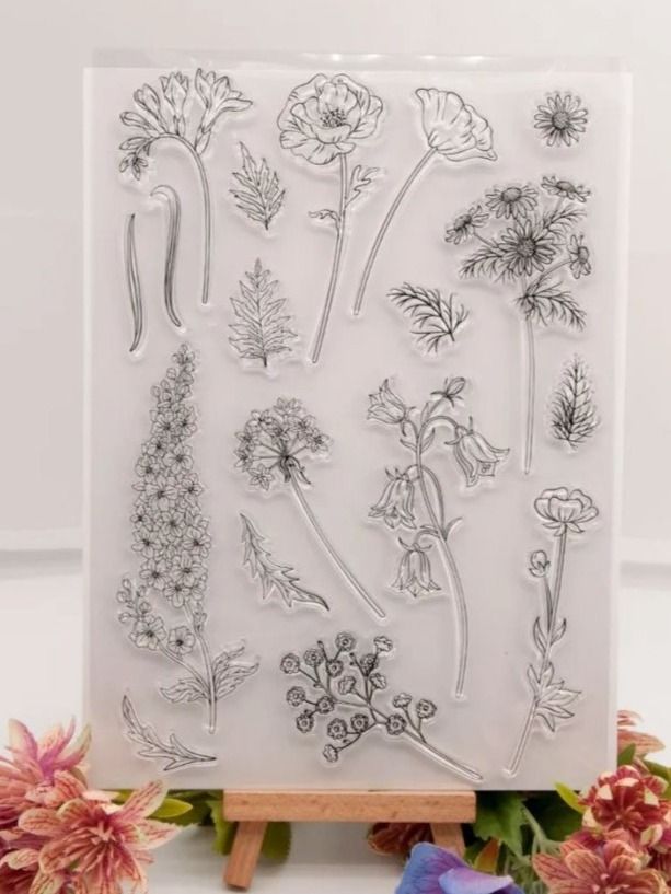 Stempel: Silikonstempel Nr.558, Blumen – Neu und originalverpackt aus Gretzenbach von Fliegepilz56 1