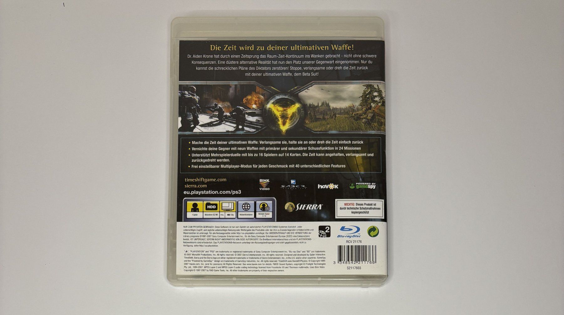 Giochi: PS3 - TimeShift – Usato da Allschwil venduto da Bullach 2