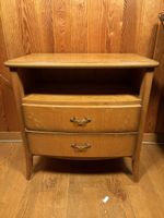 Commode en bois vintage , 2 tiroirs en bois clair!