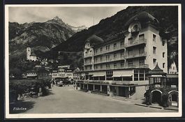 Flüelen, Hotel Urnerhof, im Hintergrund