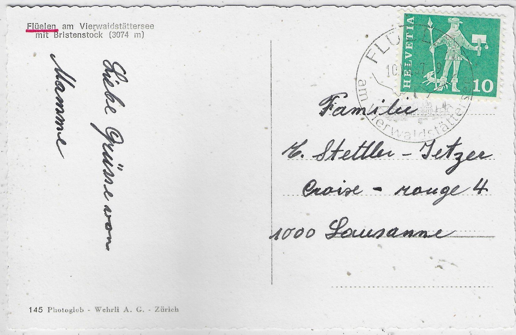 Cartoline postali: Flüelen - Salon-Dampfer "Schwyz" – Usato da Ettingen venduto da Kartenplanet 1