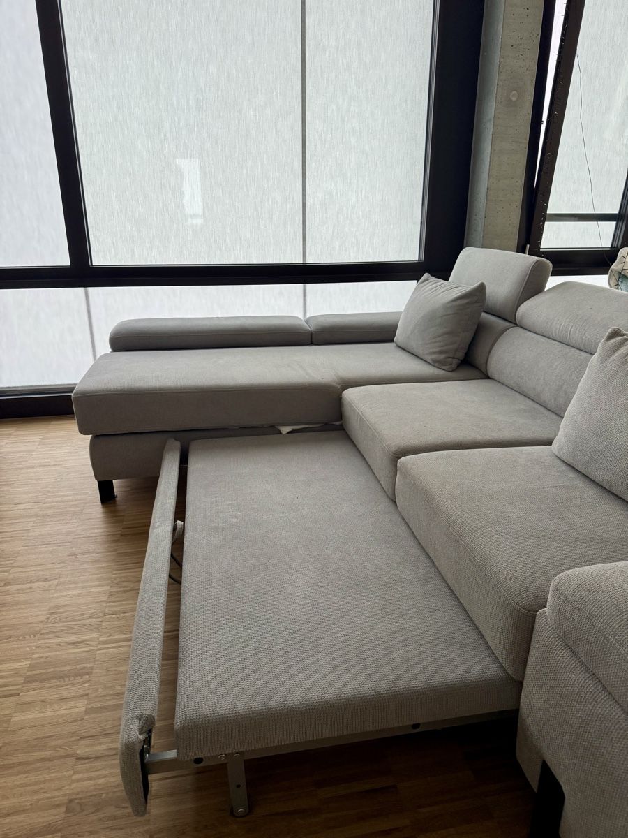 Divani: Ecksofa grau mit Schlaffunktion und Bettkasten Grösse L – Usato da Rudolfstetten venduto da flo_pc99 4