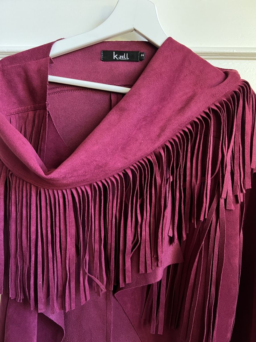 Giacche: Fringe Jacket in Burgundy – Usato da Zürich venduto da Mirouch 3
