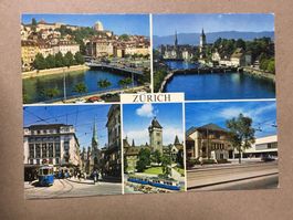 AK Zürich Stadt mit Tram und Kunsthaus alte Edition