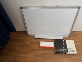 Magnetisches Whiteboard 60x40cm mit Löscher & Ersatzblättern