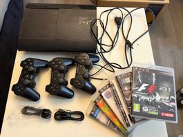 PlayStation 3 Set, Konsole, 3 Controller, 6 Games