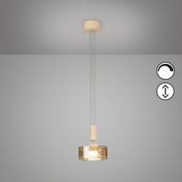LED Pendelleuchte, Glasschirm,  19 cm Ø
