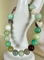 EDELSTEIN ARMBAND -CHALCEDON & AVENTURIN- HANDARBEIT