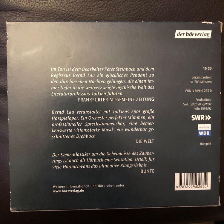 J.R.R. Tolkien - Der Herr der Ringe (Hörspiel) 1991 10 CD (Gebraucht ...