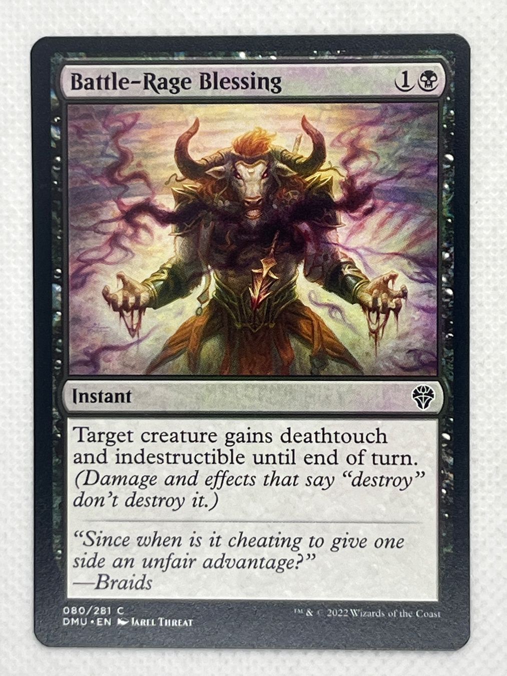 Magic The Gathering Sammelbilder & Trading cards: MTG Battle-Rage Blessing DMU 080 Englisch Common – Gebraucht aus Hinterkappelen von Kim1992