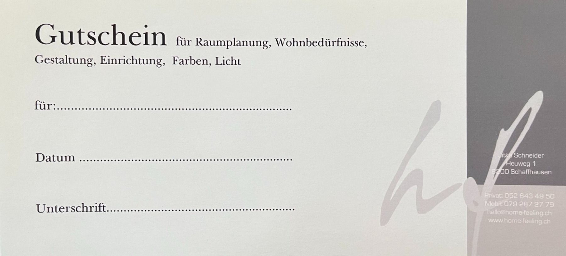 Buoni: Gutschein Home-Feeling – Nuovo e nell'imballaggio originale da Schaffhausen venduto da Madison74 2