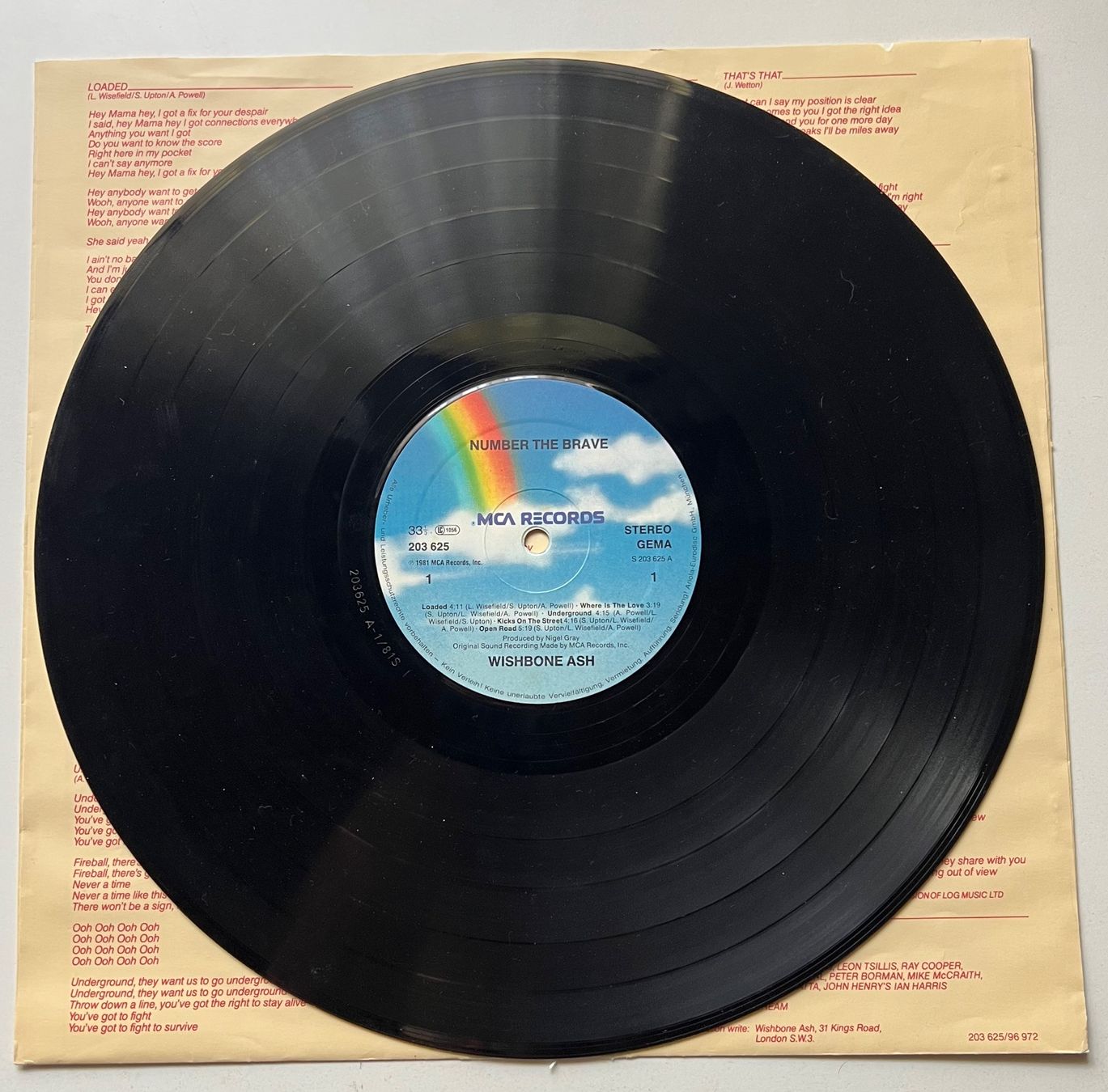 Dischi in vinile: Wishbone Ash / Number The Brave – Usato da Näfels venduto da rottabi 2