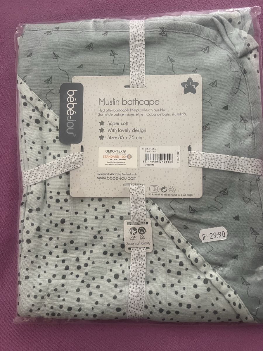 Decken: Muslin bathcape 85x75 neu – Neu und originalverpackt aus Triesen von Yellow1818