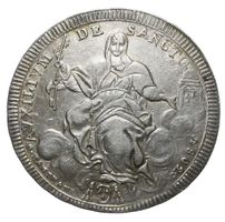 Papal Coin Pius VII Scudo Roma - 1802 Silver Antique 