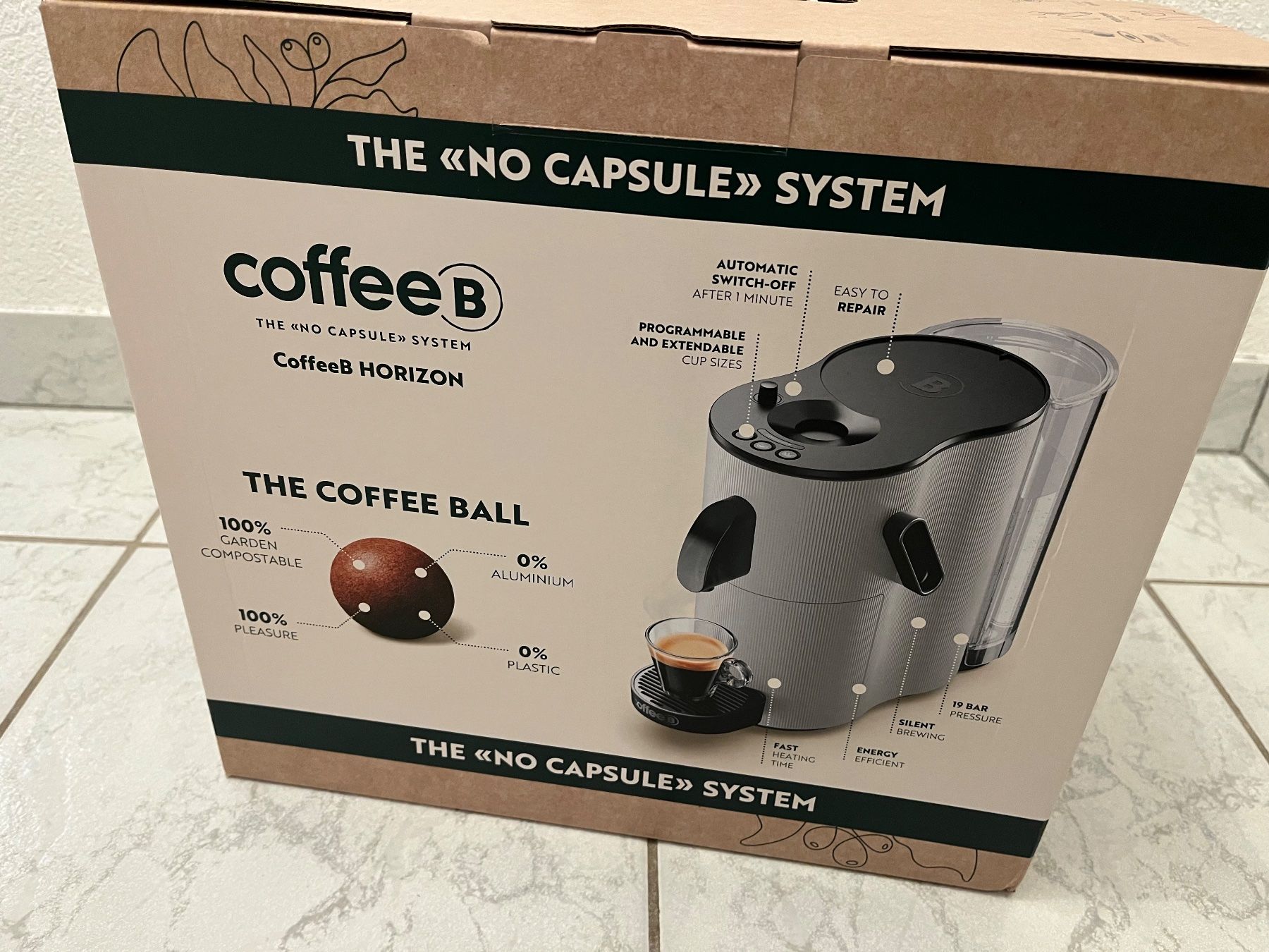Coffee B Macchine per caffè & Macchine per espresso: Coffee B Horizon Kaffeemaschine in Grau – Nuovo e nell'imballaggio originale da Kölliken venduto da Sport05 1