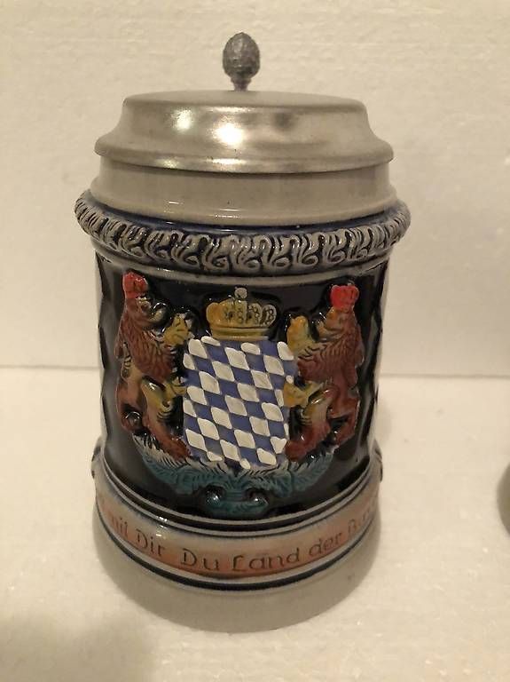 Bicchieri: 3 Bierhumpen mit Deckel – Usato da Bubendorf venduto da Mia111 2