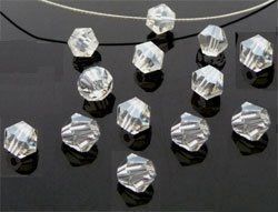 Perle (finte): 10 Perlen bicone  6mm transparent – Nuovo (secondo la descrizione) da Alpnachstad venduto da perlengaby