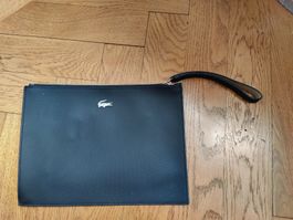 Lacoste small clutch envelope handbag black/cream NEW