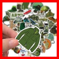 Militär Camouflage Tarnung WK Grün Waffe 50 tlg Stickerset