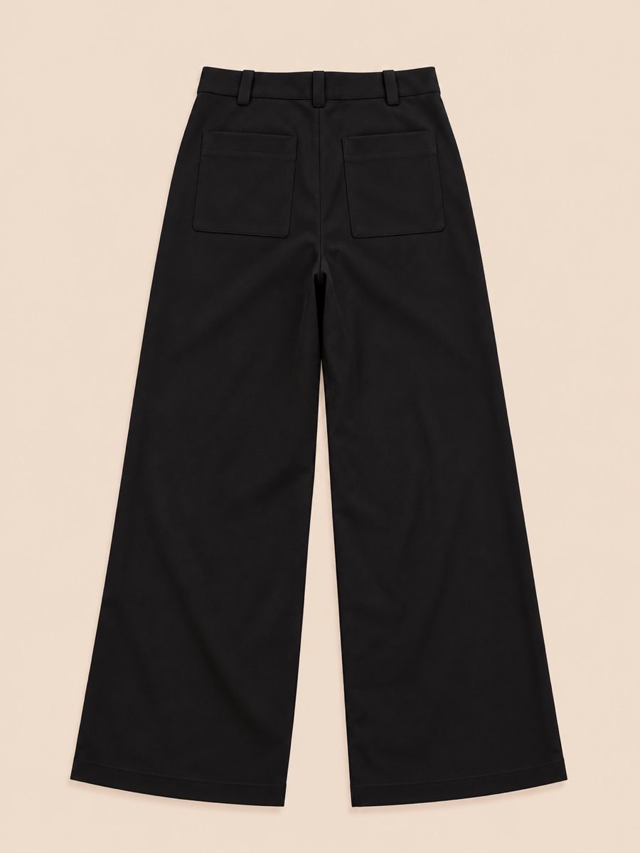 Pantaloni: PANTALON NOIR JAMBES LARGES – Nuovo (secondo la descrizione) da Lausanne venduto da KeNaChic 2