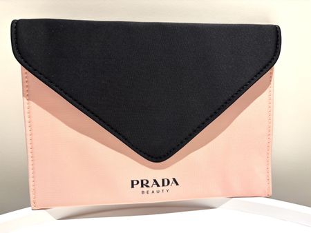 Prada Beauty Clutch Bag Pink and Black NEW