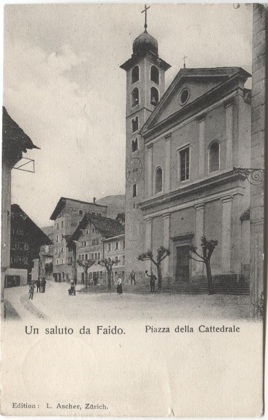 Cartoline postali: FAIDO TI 1908 Piazza della Cattedrale – Usato da Rothrist venduto da Clanx