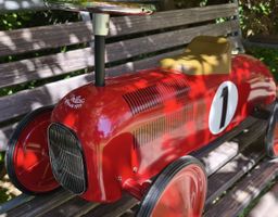 Tretfahrzeug Vilac Rotes Rennauto mit Nummer 1